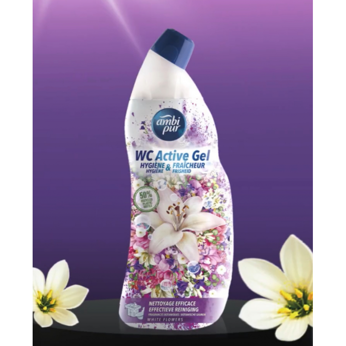 Гель для туалету Ambi Pur WC Botanical Fragrances Білі квіти, 750 мл (837329) - 